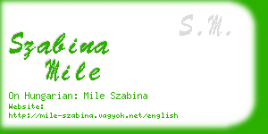 szabina mile business card